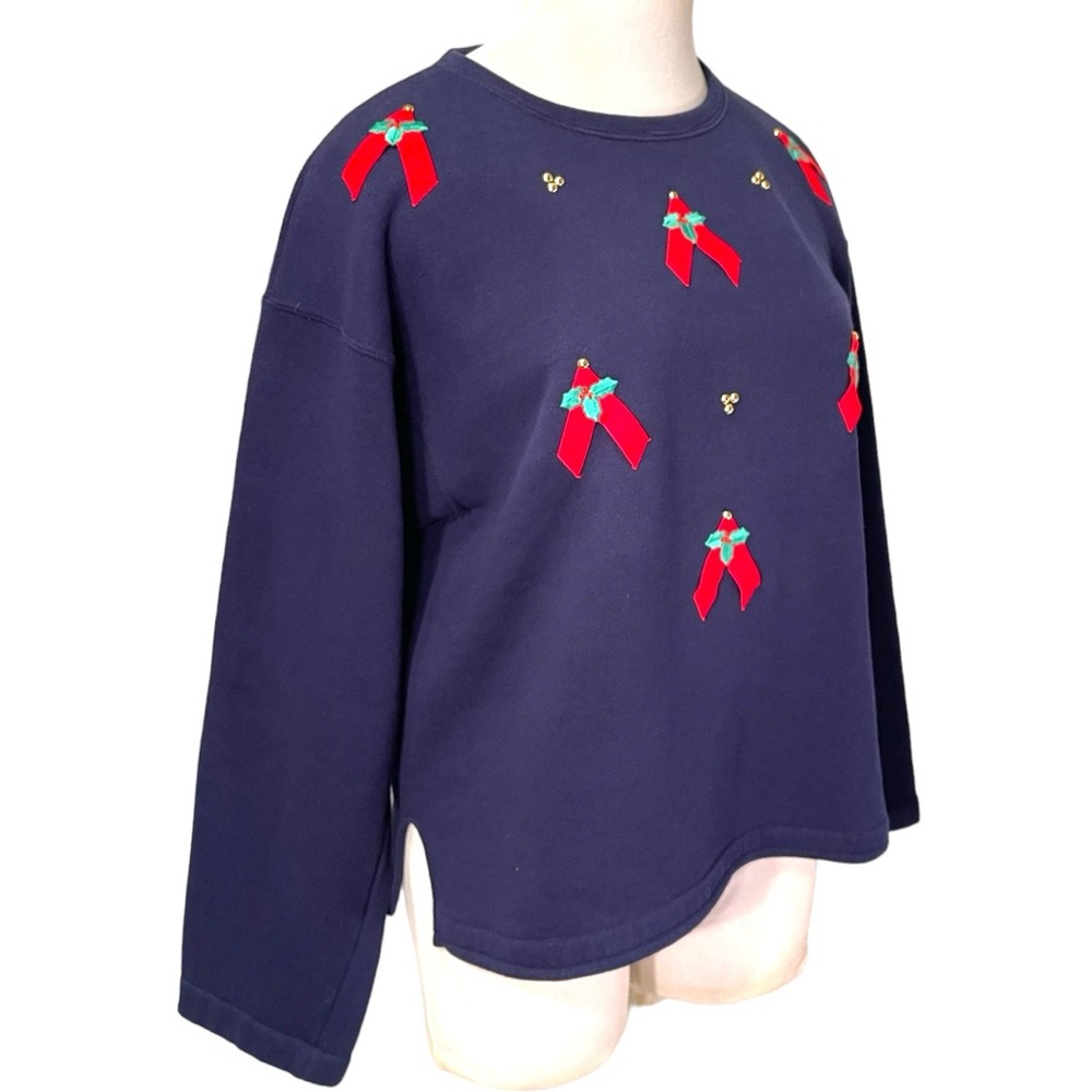 Holiday Sweatshirt Holly Ribbon - Picture 5 of 17
